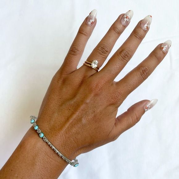 Jewelry - COPY - Vintage Turquoise & Silver Bangle